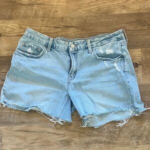 Flying Monkey Light Blue Distressed Denim Shorts